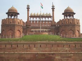Czerwony Fort New Delhi Indie 1638 r